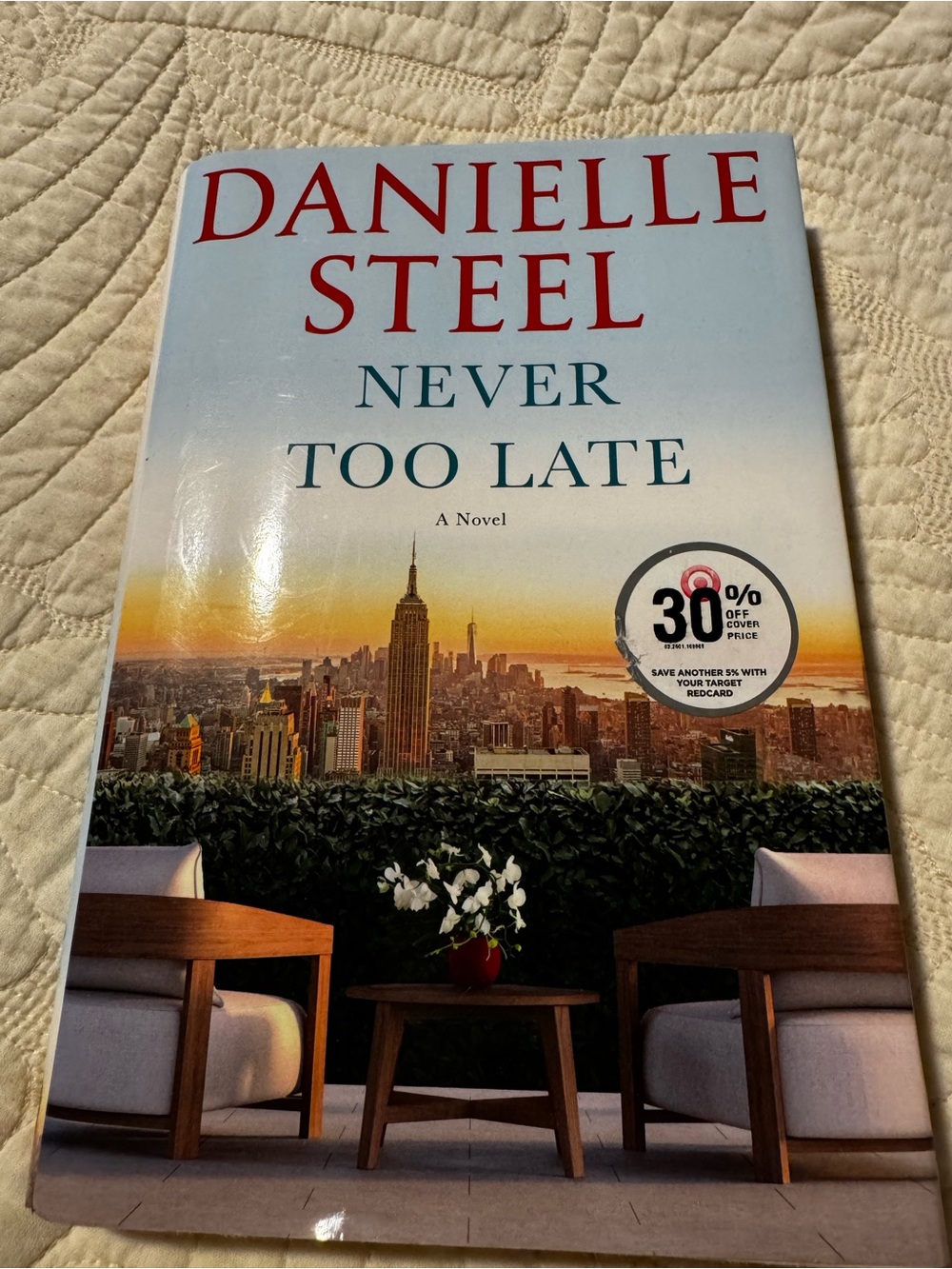 Never Too Late Hardcover Book - Blue/White Cover